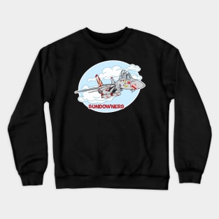 Tomcat Cartoon VF-111 Sundowners Crewneck Sweatshirt